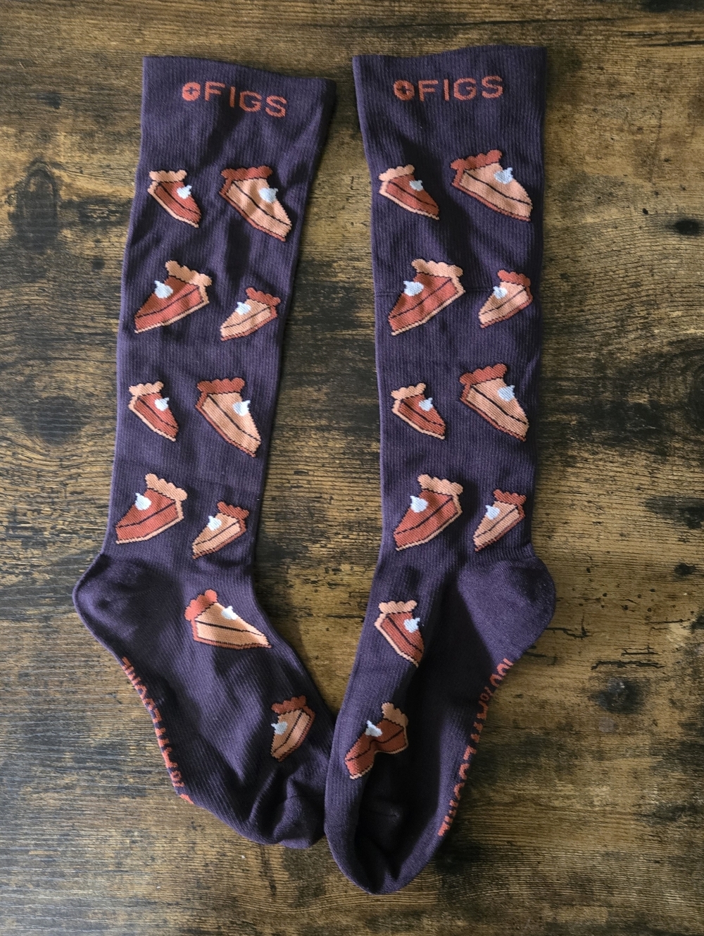 New Figs Compression Socks Pumpkin Pie Size M